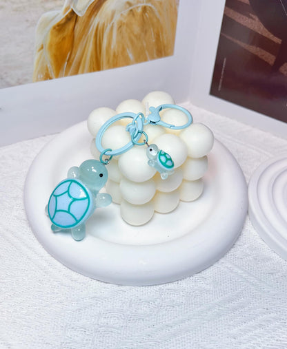 LAEKOU Cute Turtle Design Keychain for Women, Aesthetic Bag Charms Keychains Accessories, Key Chain Charm for Car Purse Backpack