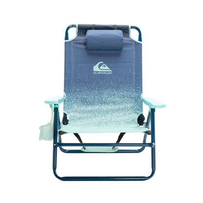 Quiksilver Beach Chair – Lightweight Folding Chair with Adjustable Recline and Cup Holder – Portable and Durable Chairs for Beach, Camping Chair, or Concerts in The Park
