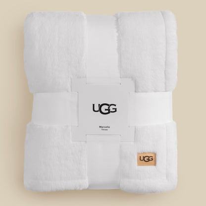 UGG Faux Fur Throw Blanket - Cozy Room Decor & Home Decor, Soft Luxury Bedroom Decor & Living Room Decor, Warm Throw Blanket for Couch, for Teen Girls Women, 50x70 (Snow)