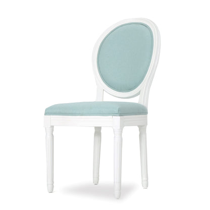 Christopher Knight Home Phinnaeus Fabric Dining Chairs, 2-Pcs Set, Light Blue