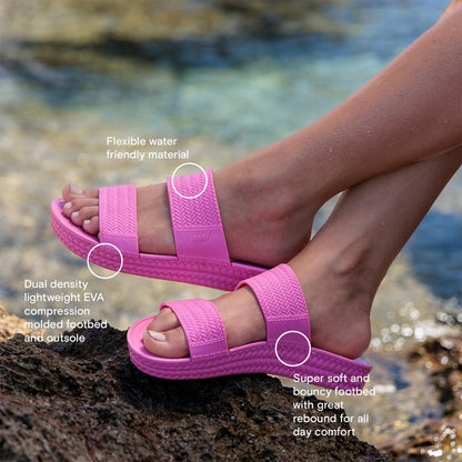 REEF Water Vista Slide Womens Platform Slide, Water Friendly, Arch Support, White/Tan, 11