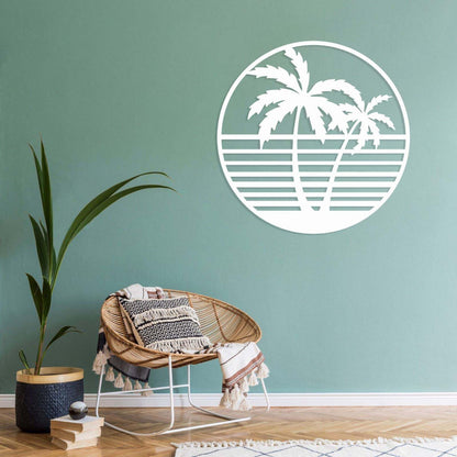 Metal Palm Tree Wall Decor, Art, Coastal, Tropical, Beach, Hawaiian, Bedroom