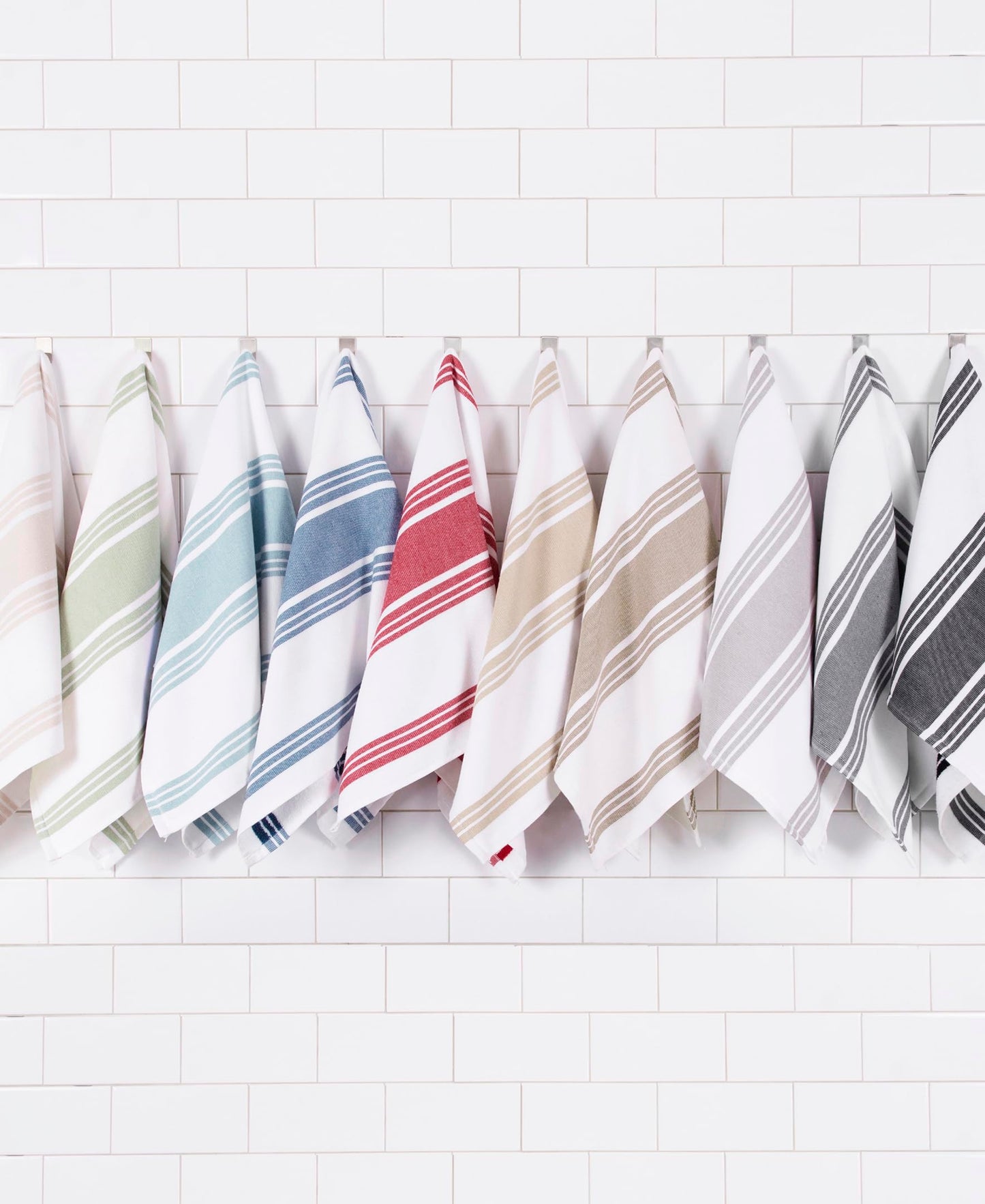 All-Clad Dual-Purpose Kitchen Towels: Highly Absorbent, Super Soft Long Lasting - 100% Cotton, 17"x30" Dish Towels for Cleaning & Drying Dishes, Pans, Glassware, or Countertops, (3-Pack), Rainfall