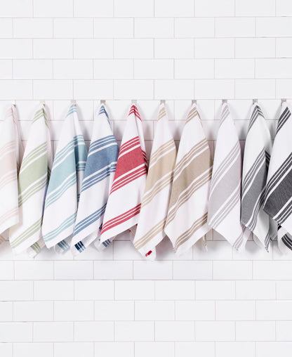 All-Clad Dual-Purpose Kitchen Towels: Highly Absorbent, Super Soft Long Lasting - 100% Cotton, 17"x30" Dish Towels for Cleaning & Drying Dishes, Pans, Glassware, or Countertops, (3-Pack), Rainfall