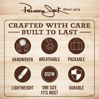 Panama Jack Women's Crocheted Toyo Sun Hat with Sizing Tie, 4" Big Brim (Aqua)