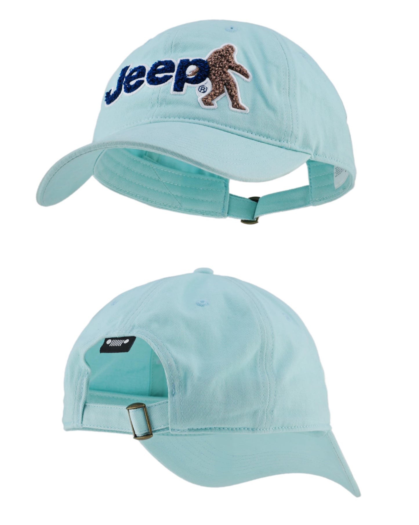 Jeep Ladies Hat Chenille Embroidered Sasquatch and Text Logo Garment Washed Twill with Adjustable Strap (US, Alpha, One Size, Mint)
