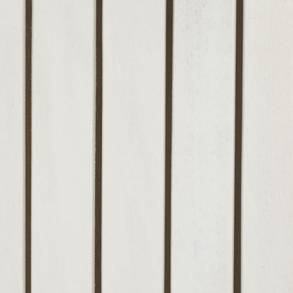 SAFAVIEH Outdoor Collection Orland White Washed Acacia Wood Slatted Tea Trolley