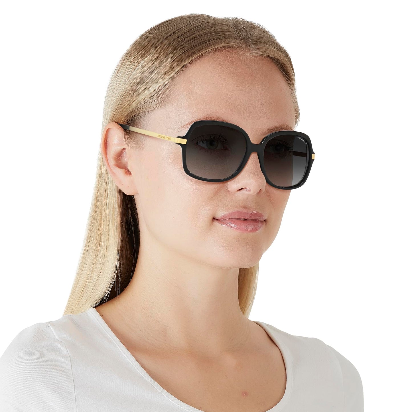 Michael Kors MK2024 Adrianna II Sunglasses, Black/Light Grey Gradient, 57 mm