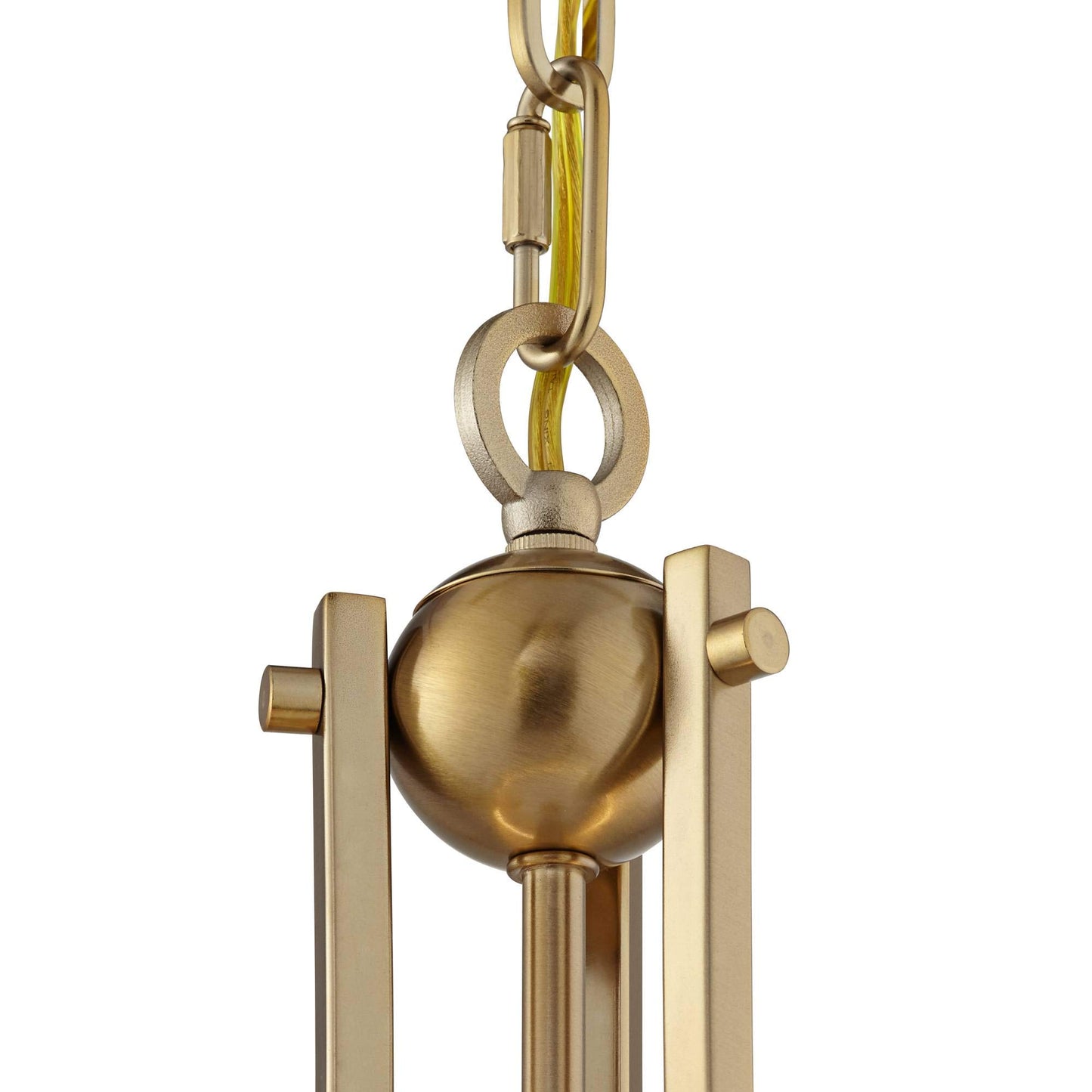 Franklin Iron Works Charleston Brass Hanging Pendant Lighting 13 1/2" Wide Modern Industrial LED Clear Glass Shade Fixture for Dining Room Living House Home Foyer Kitchen Island Entryway Bedroom