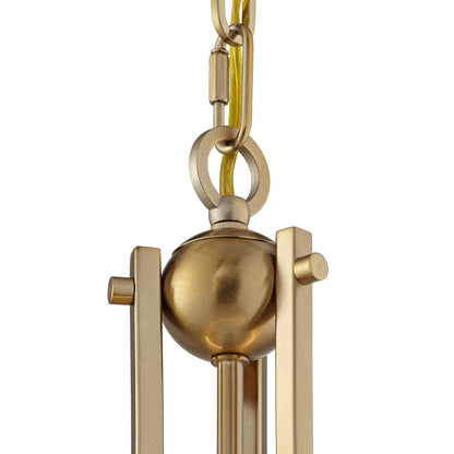Franklin Iron Works Charleston Brass Hanging Pendant Lighting 13 1/2" Wide Modern Industrial LED Clear Glass Shade Fixture for Dining Room Living House Home Foyer Kitchen Island Entryway Bedroom