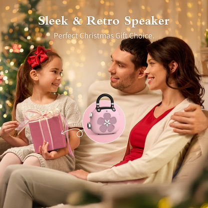 DOSS Candy 2-in-1 Mini Bluetooth Speaker & Cute Bag Charm with Loud Sound - A Perfect Fusion of Impressive Sound and Fashion Charm, Crafted to Surprise Women, Girlfriend, Wife, BFF, Teens-Light Pink