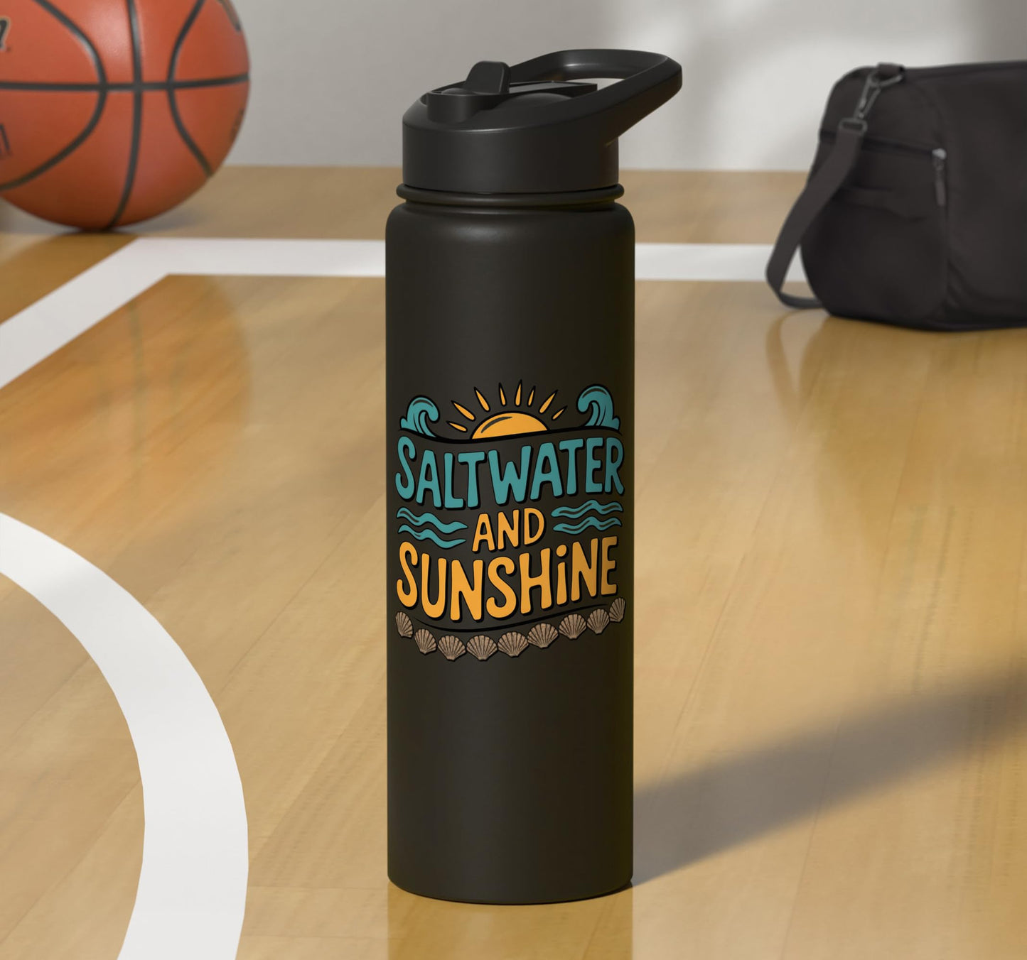 Saltwater And Sunshine Stainless Steel Insulated Water Bottle