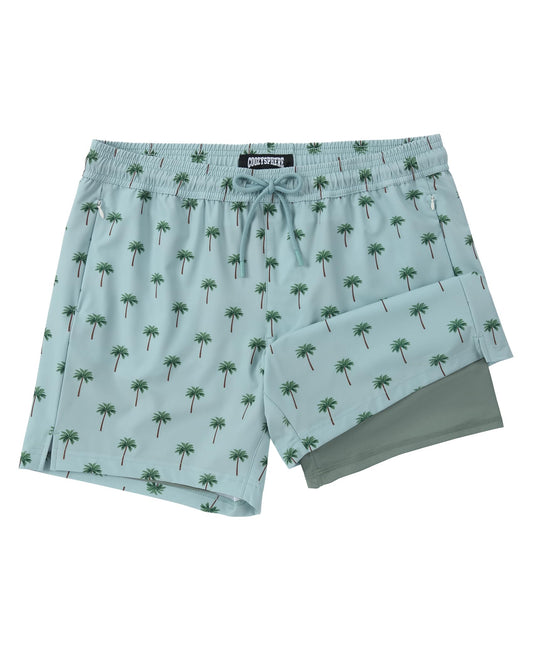 CoozySphere Mens Swim Trunks with Compression Liner 5 Inch Inseam Swimming Trunks Shorts for Men