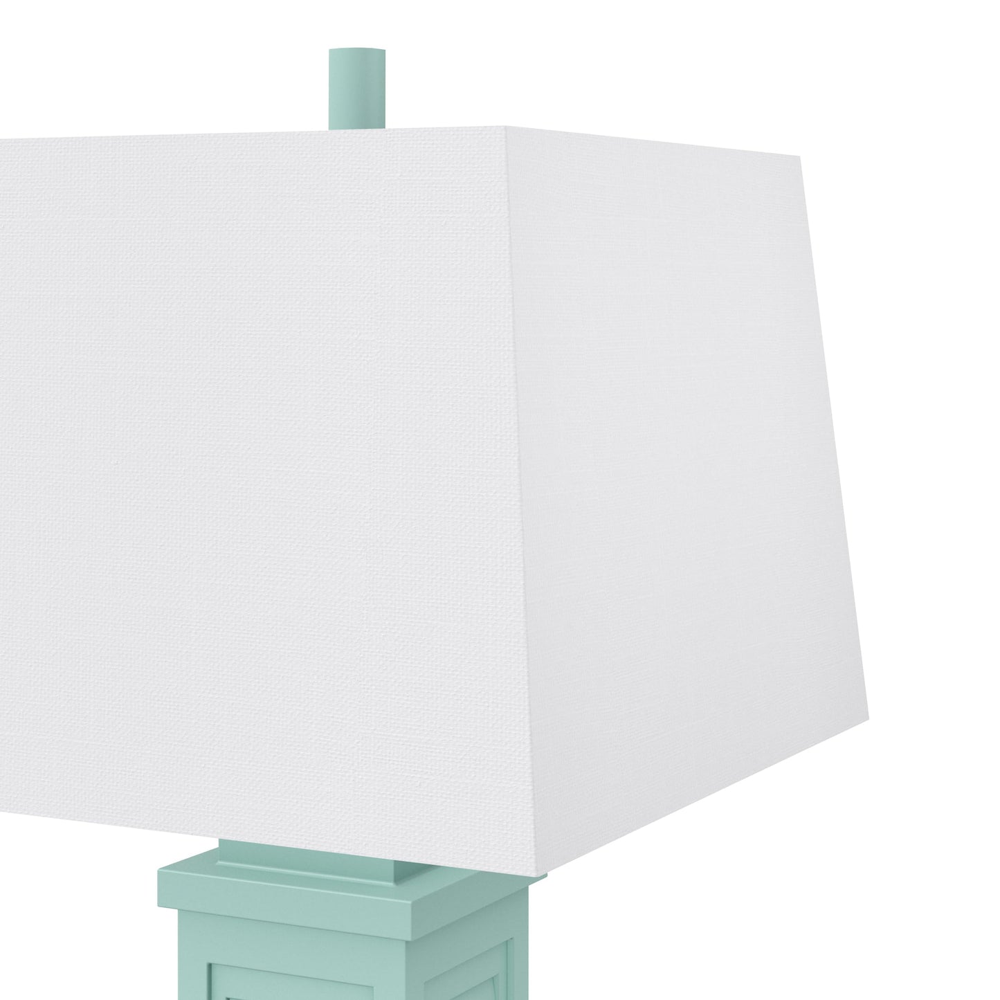 Lux Lighting Sea Horse Shutter 32” Teal Blue/Green Coastal Lamp with USB Charging Port (Set of 2) 3-Way Switch