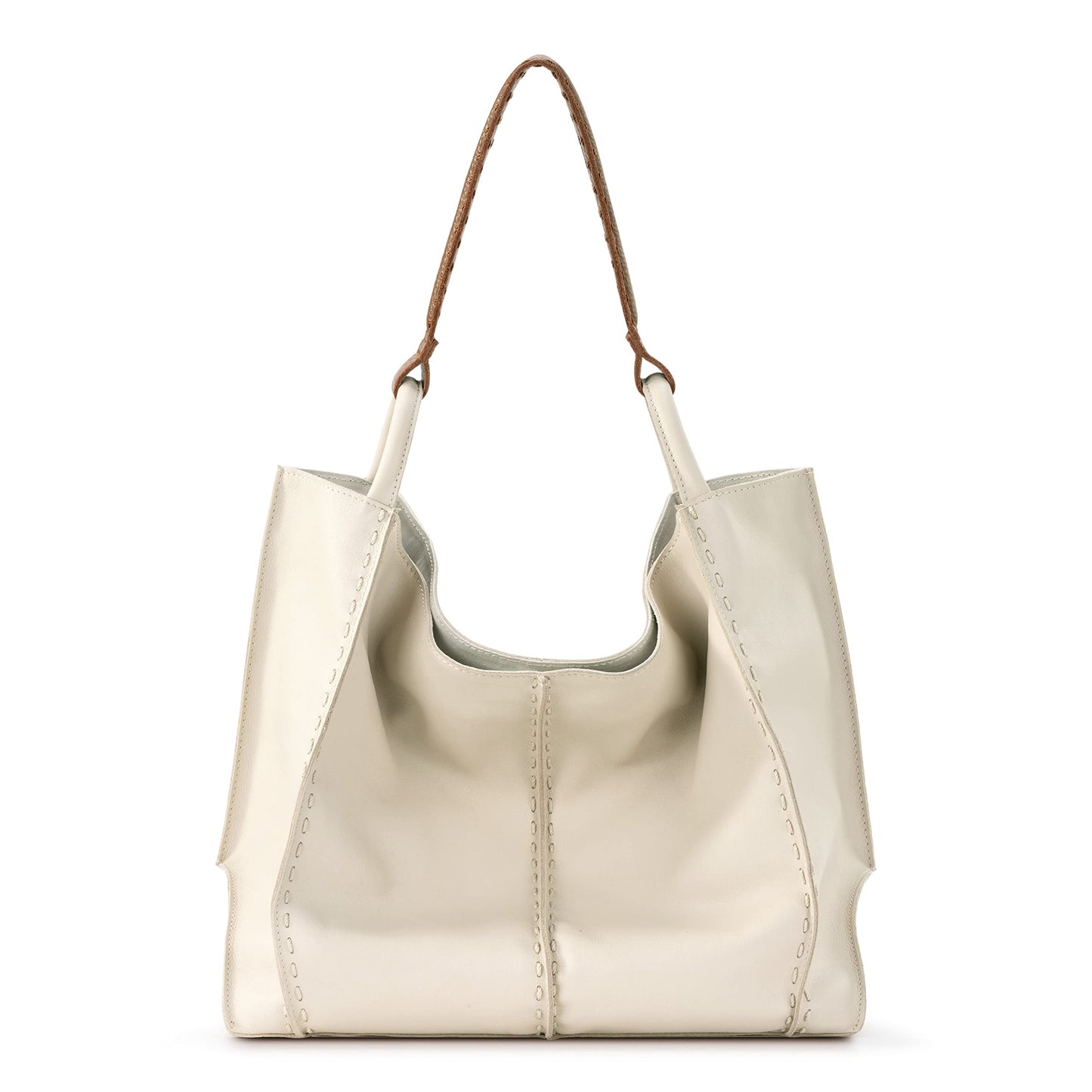 The Sak Los Feliz Large Tote Bag - Premium Leather Handbag With Stylish Design For Everyday, Travel, Beach Bag - Roomy, Durable, Lined Purse With Shoulder Bag Strap, Zipper Pocket