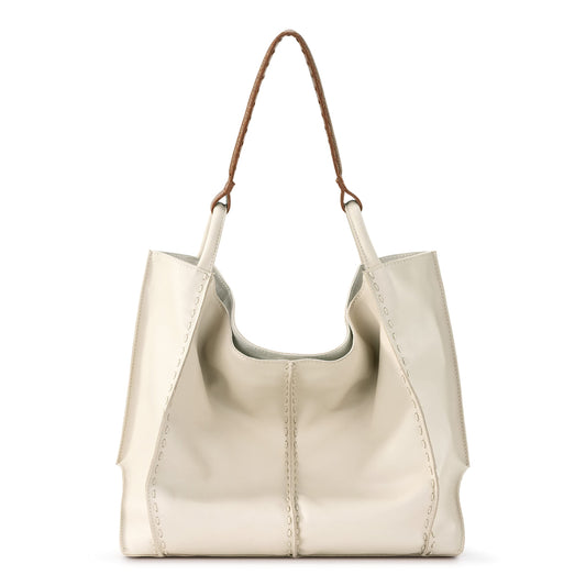 The Sak Los Feliz Large Tote Bag - Premium Leather Handbag With Stylish Design For Everyday, Travel, Beach Bag - Roomy, Durable, Lined Purse With Shoulder Bag Strap, Zipper Pocket