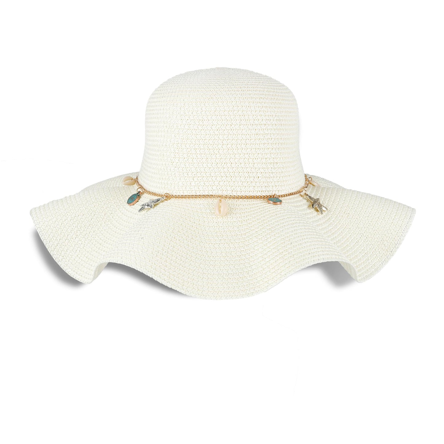 Shell Charm Floppy Hat
