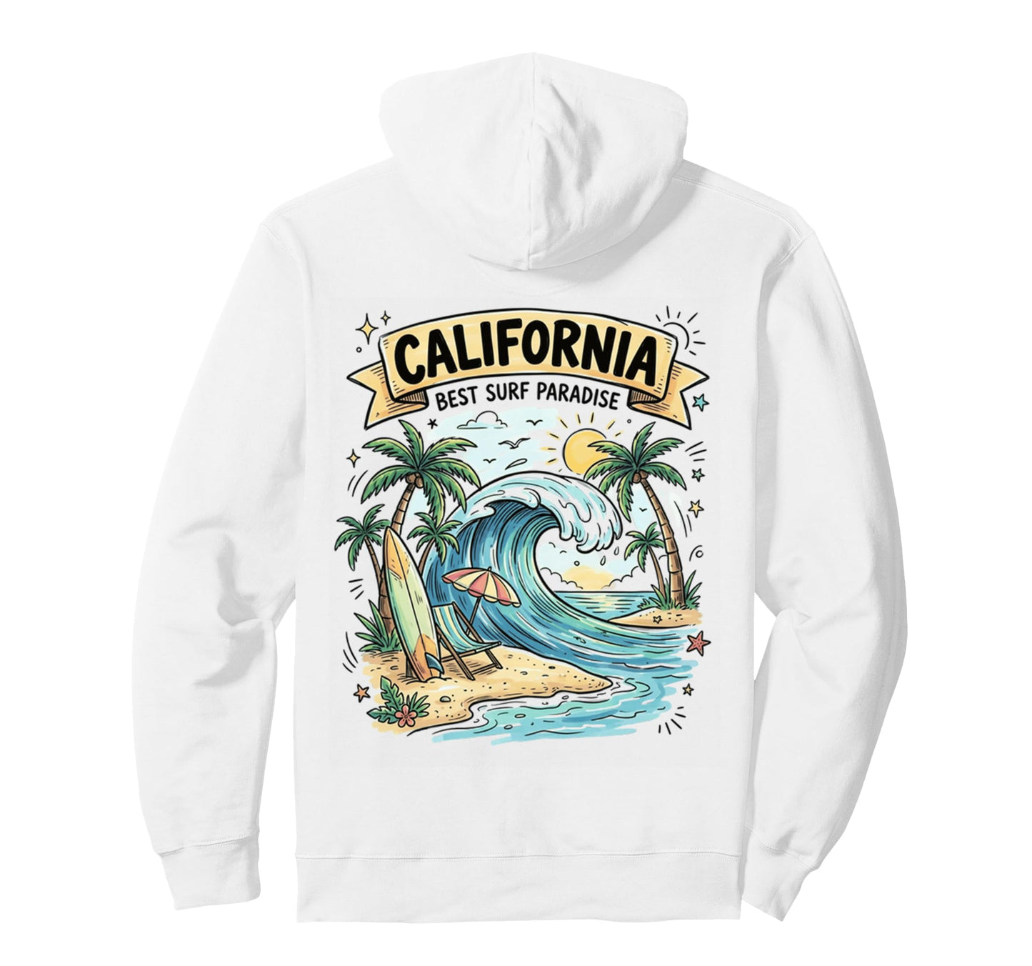 California Surf Paradise Pullover Hoodie