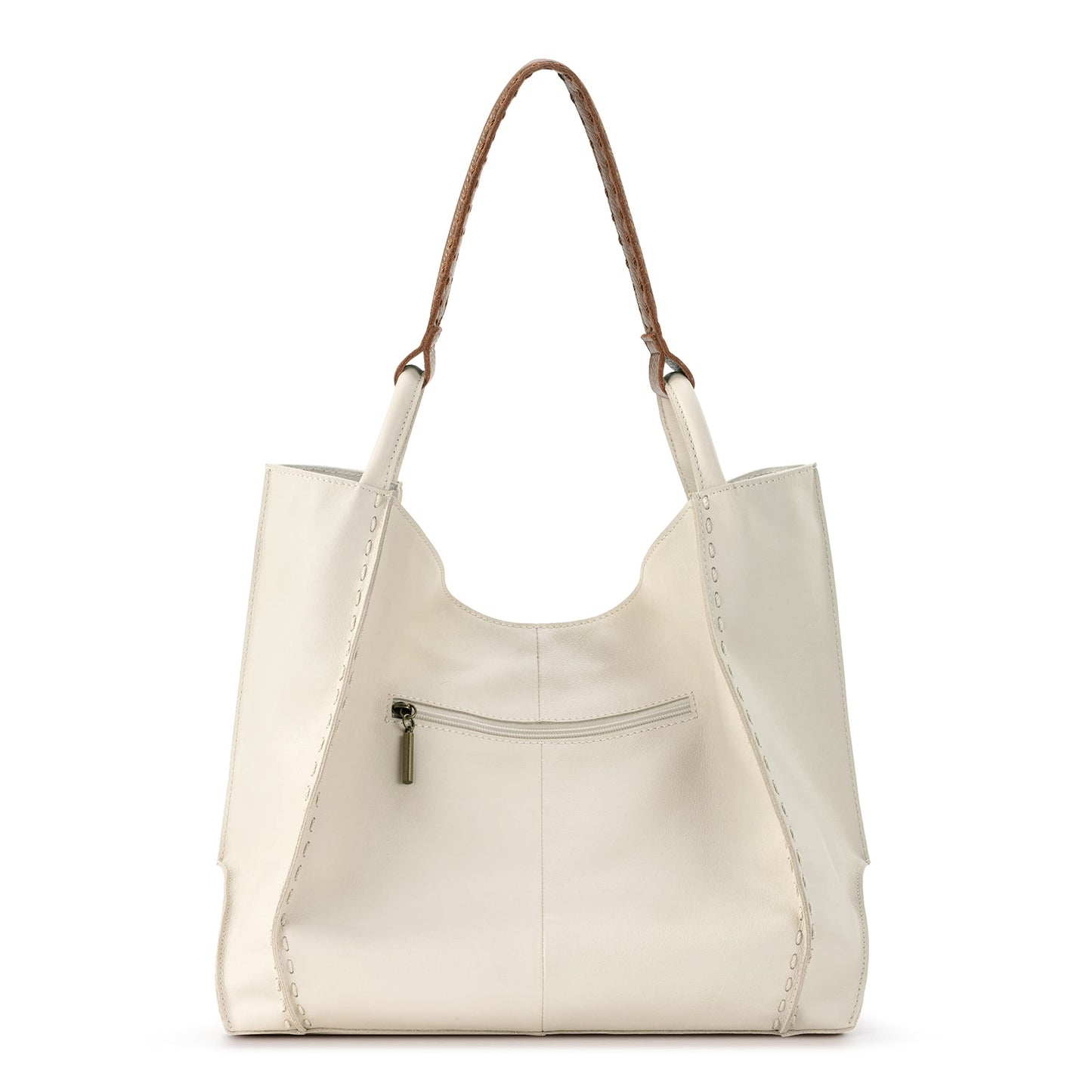 The Sak Los Feliz Large Tote Bag - Premium Leather Handbag With Stylish Design For Everyday, Travel, Beach Bag - Roomy, Durable, Lined Purse With Shoulder Bag Strap, Zipper Pocket