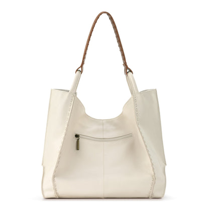 The Sak Los Feliz Large Tote Bag - Premium Leather Handbag With Stylish Design For Everyday, Travel, Beach Bag - Roomy, Durable, Lined Purse With Shoulder Bag Strap, Zipper Pocket