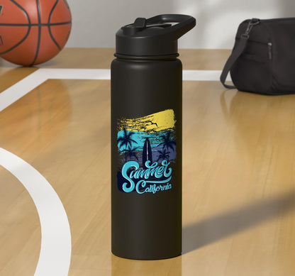 California Summer Surfing Stainless Steel Insulated Water Bottle