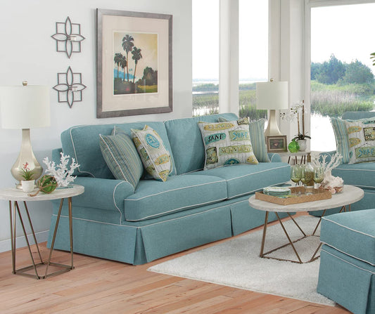 American Furniture Classics 8-040M-S275A Coastal Aqua Series Sleeper Sofa
