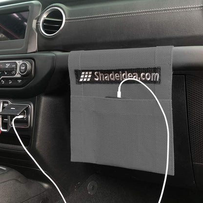 Shadeidea JK Sun Shade Top Compatible with Jeep Wrangler JKU Top Sunshade Soft Mesh Roof Cover (2007-2018)- Wind Noise UV Blocker -10 Year Warranty -4 Door -Gray -Front&Rear&Back (Full Length)