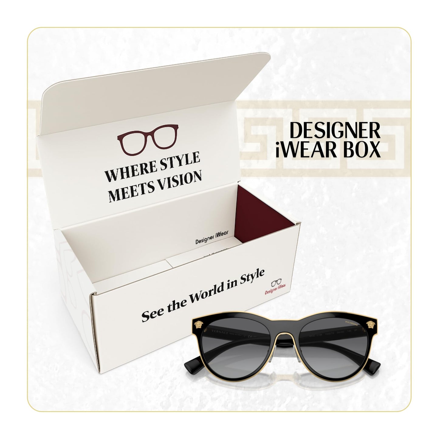 Versace VE2198 MEDUSA CHARM 1002T3 54MM Black/Light Grey Gradient Grey Polarized Round Sunglasses For Women +BUNDLE with ACCESSORY EYEWEAR KIT