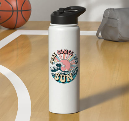Summer Beach Wave Stainless Steel Insulated Water Bottle