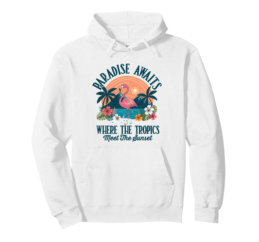 Paradise Summer Tropical Pullover Hoodie