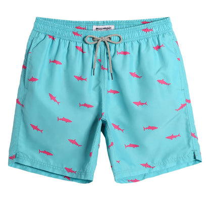 maamgic Mens Swim Trunks Quick Dry Swim Shorts with Mesh Lining Funny Swimwear Bathing Suits 7inch Acid Blue Medium