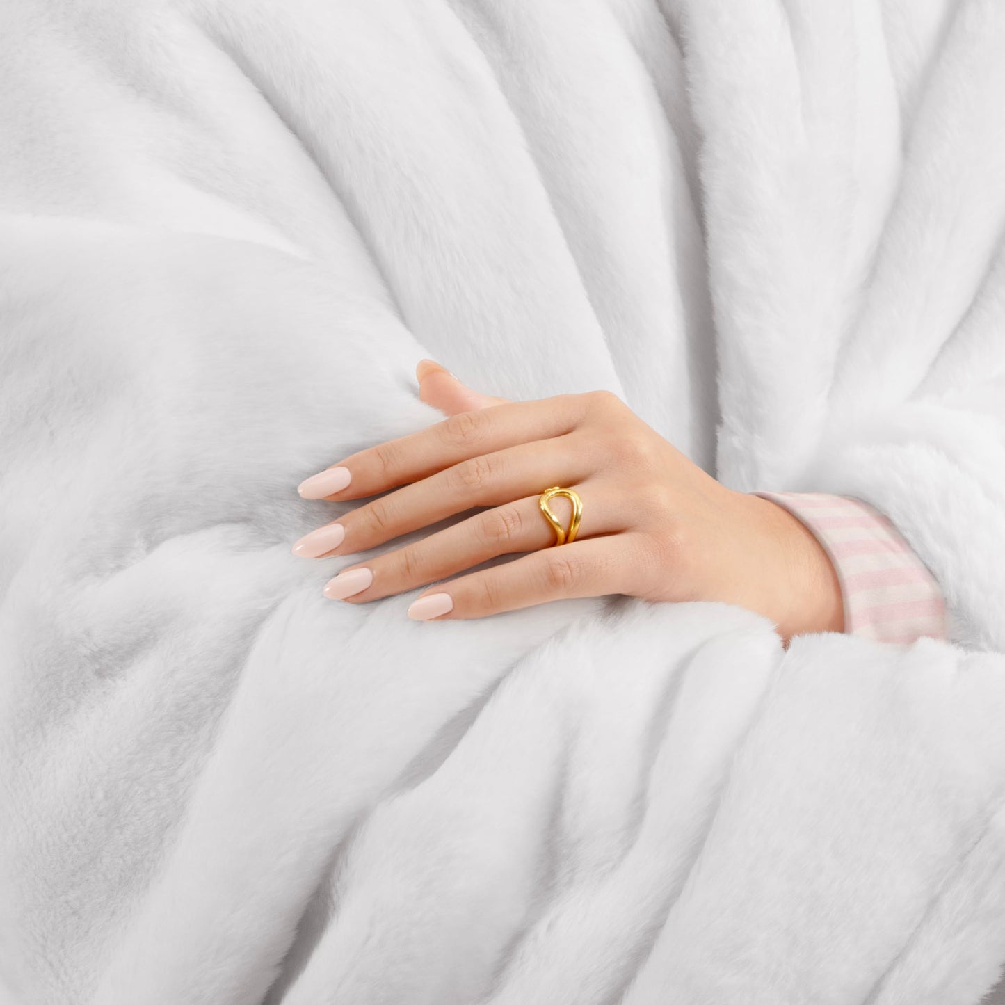 UGG Faux Fur Throw Blanket - Cozy Room Decor & Home Decor, Soft Luxury Bedroom Decor & Living Room Decor, Warm Throw Blanket for Couch, for Teen Girls Women, 50x70 (Snow)