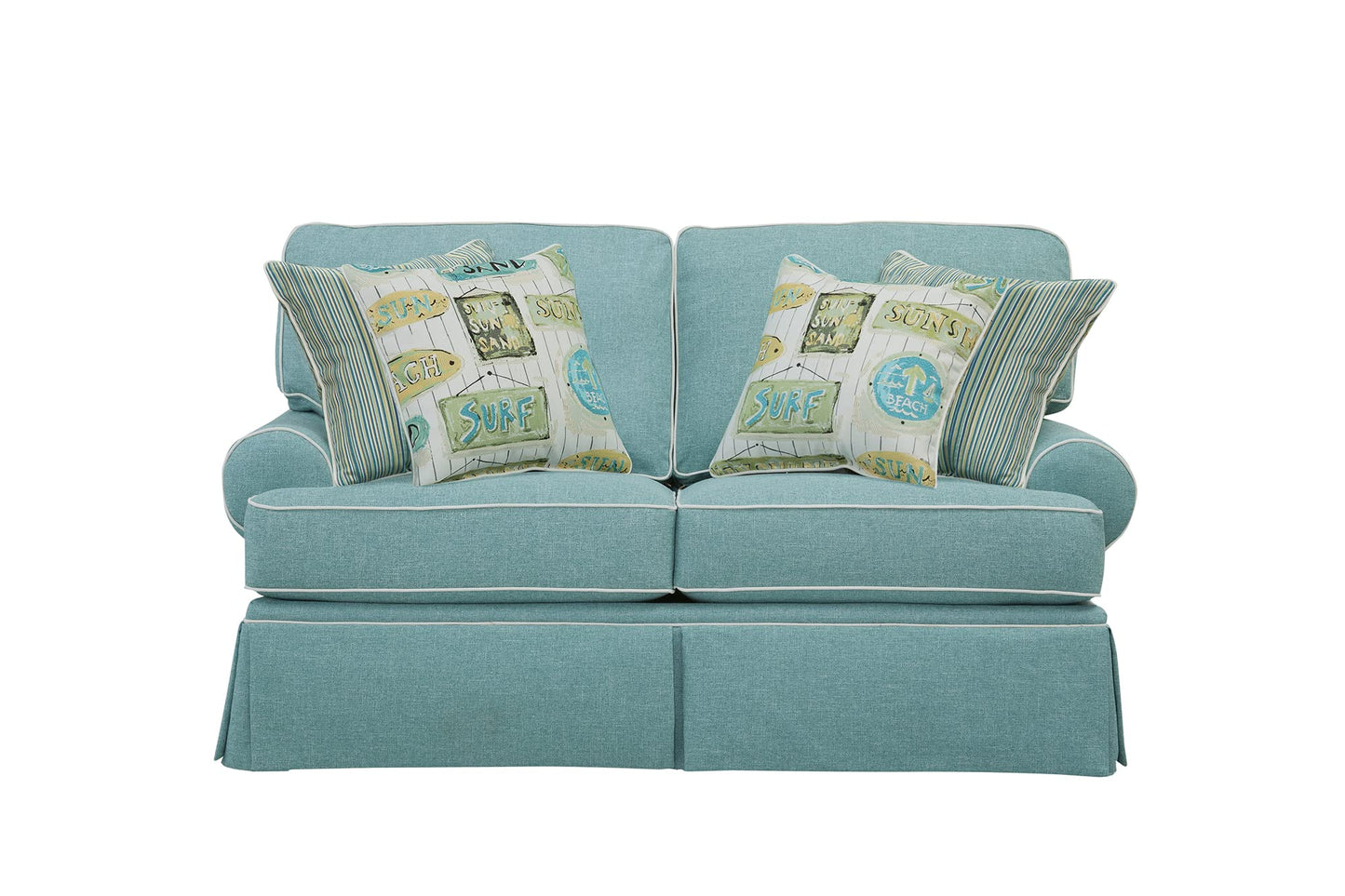 American Furniture Classics 8-020-S275A Coastal Aqua Series Loveseat