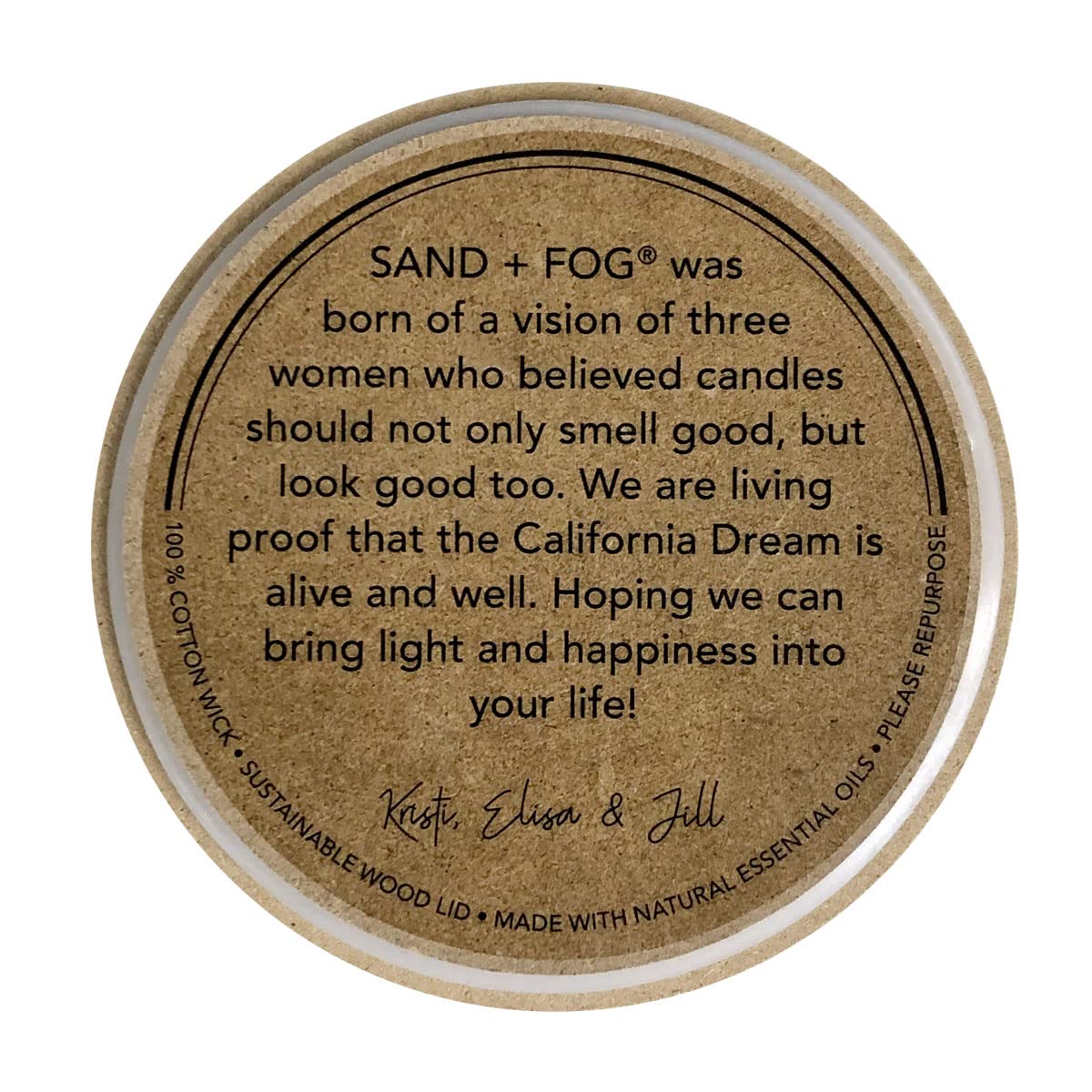 Sand + Fog Scented Candle - Ocean Mist - Additional Scents and Sizes – 100% Cotton Lead-Free Wick - Luxury Air Freshening Jar Candles - Perfect Home Décor for Your Cocktail Table – 34 oz