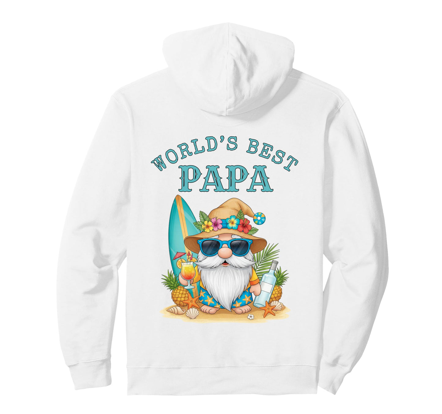 World's Best Papa Surfer Pullover Hoodie
