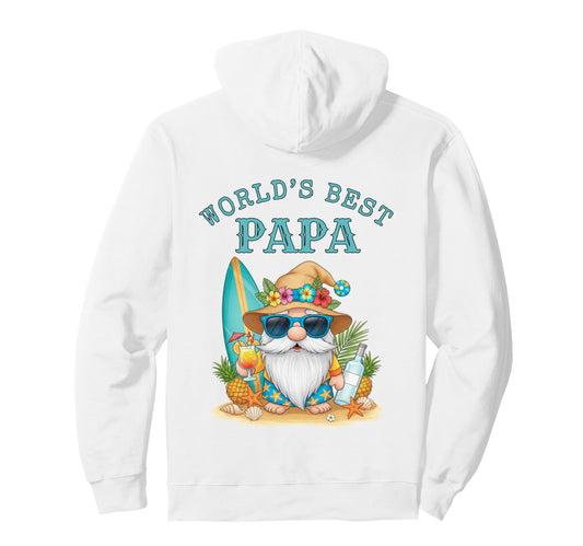 World's Best Papa Surfer Pullover Hoodie