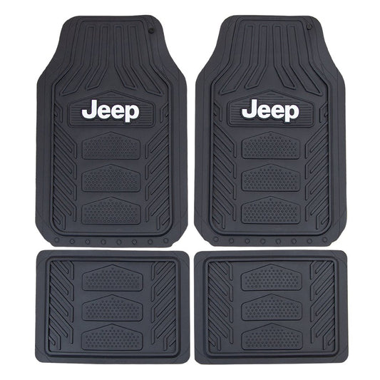 Plasticolor 001668R01 Jeep Weatherpro 4 Piece Floor Mats Set, Floor Mats, One Size, Black