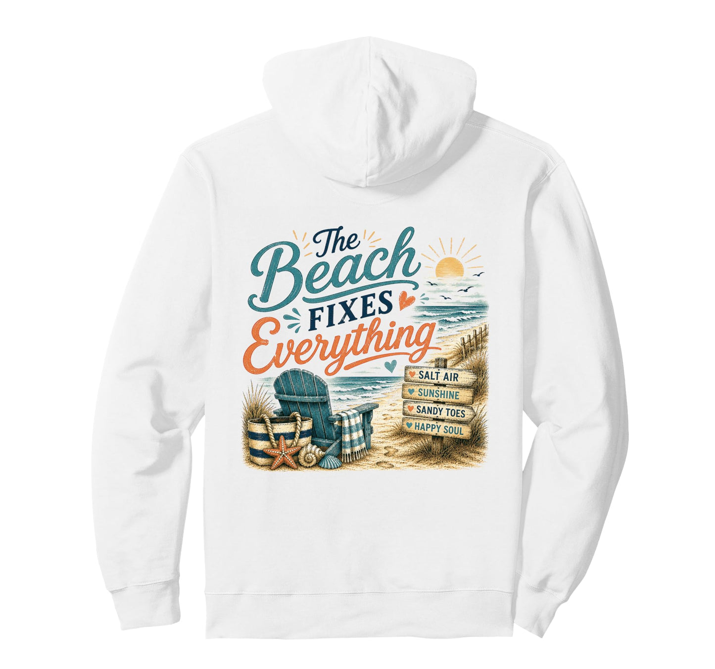 The Beach Fixes Everything Pullover Hoodie