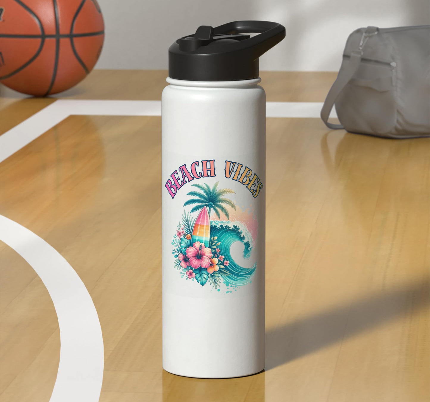 Beach Vibes Stainless Steel Insulated Water Bottle
