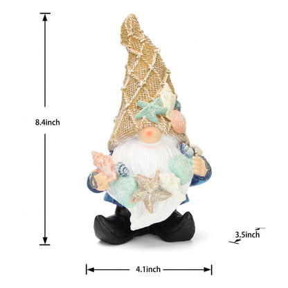 Leekung Garden Gnomes Statues - Outdoor Funny Garden Decor - Ocean Gnomes for Indoor/Outdoor, Beach, Patio, Lawn, Yard, Porch, Bookshelf Gifts