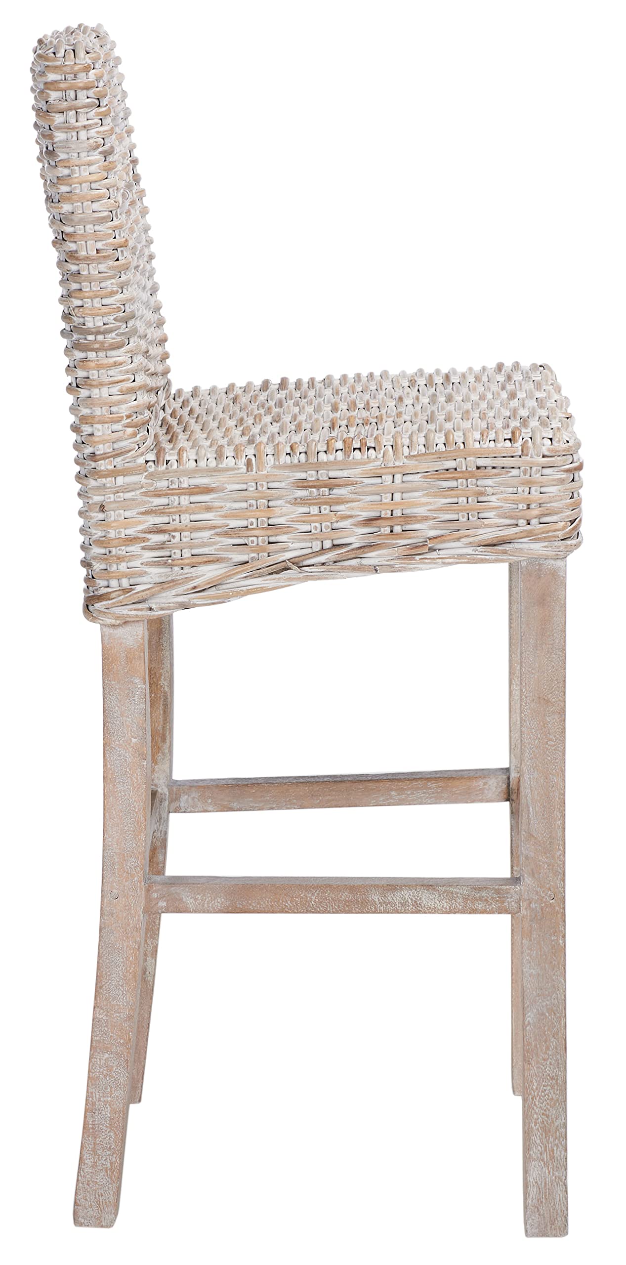 Safavieh Home Tobie Grey White Wash Rattan 30-inch Bar Stool