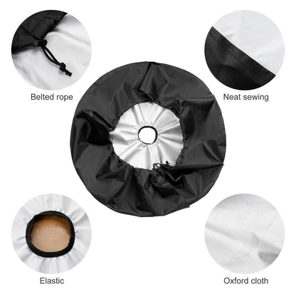 Foruidea White Hibiscus Flower Spare Tire Cover with Backup Camera Hole Wheel Tire Cover Fit Trailer, RV, SUV and Many Vehicle 17inch