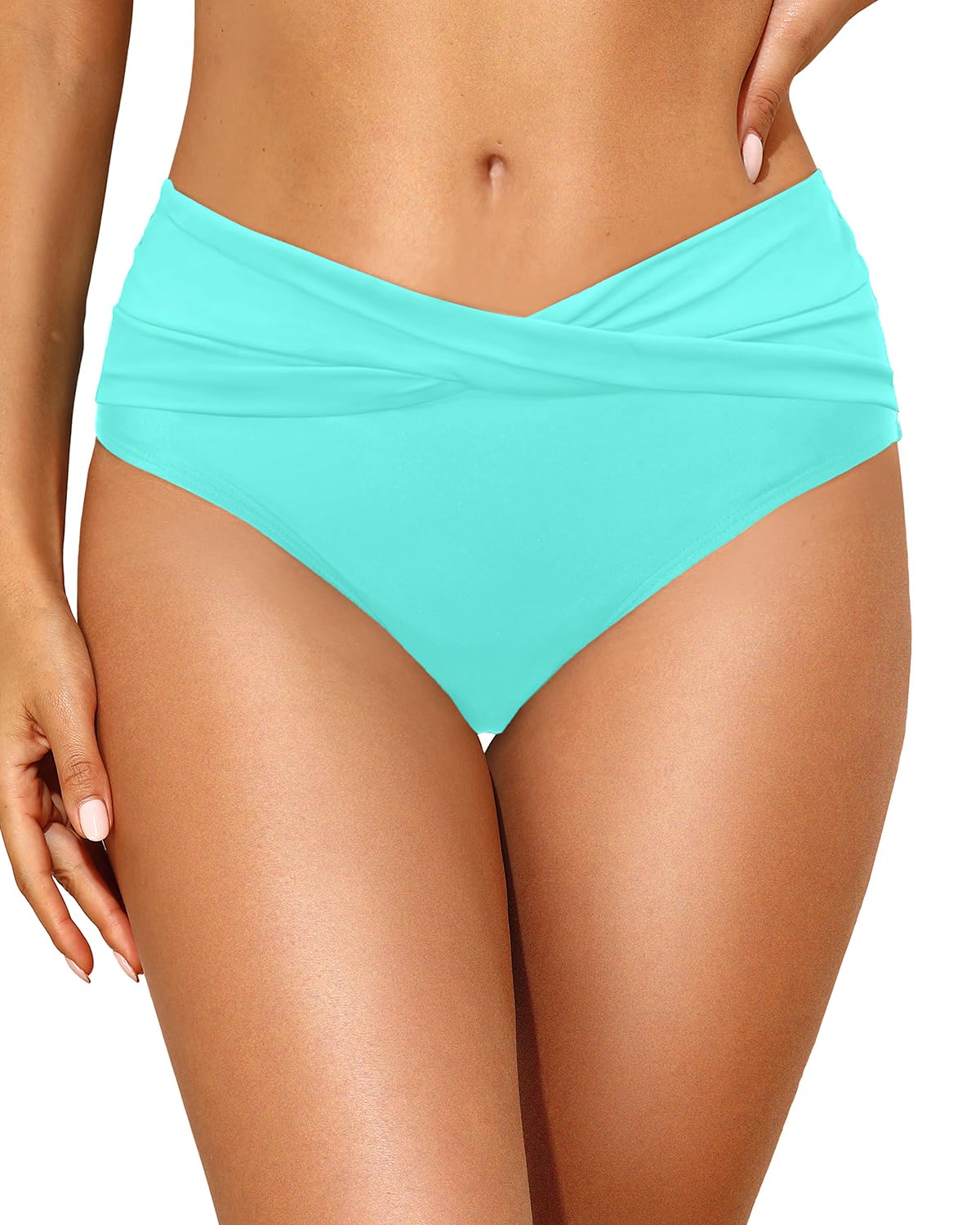 Women Bikini Sets - Two Piece Swimsuit Low Rise Bathing Suit 2026 Double Strap Bikini Swimwear Aqua Blue L