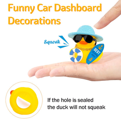 wonuu Summer Beachy Vacation Duckies, Tropical Paradise Rubber Duck Beach Surfing Ocean Voyage Rubber Ducks (Yellow, Coconut Drink, Palm Tree)