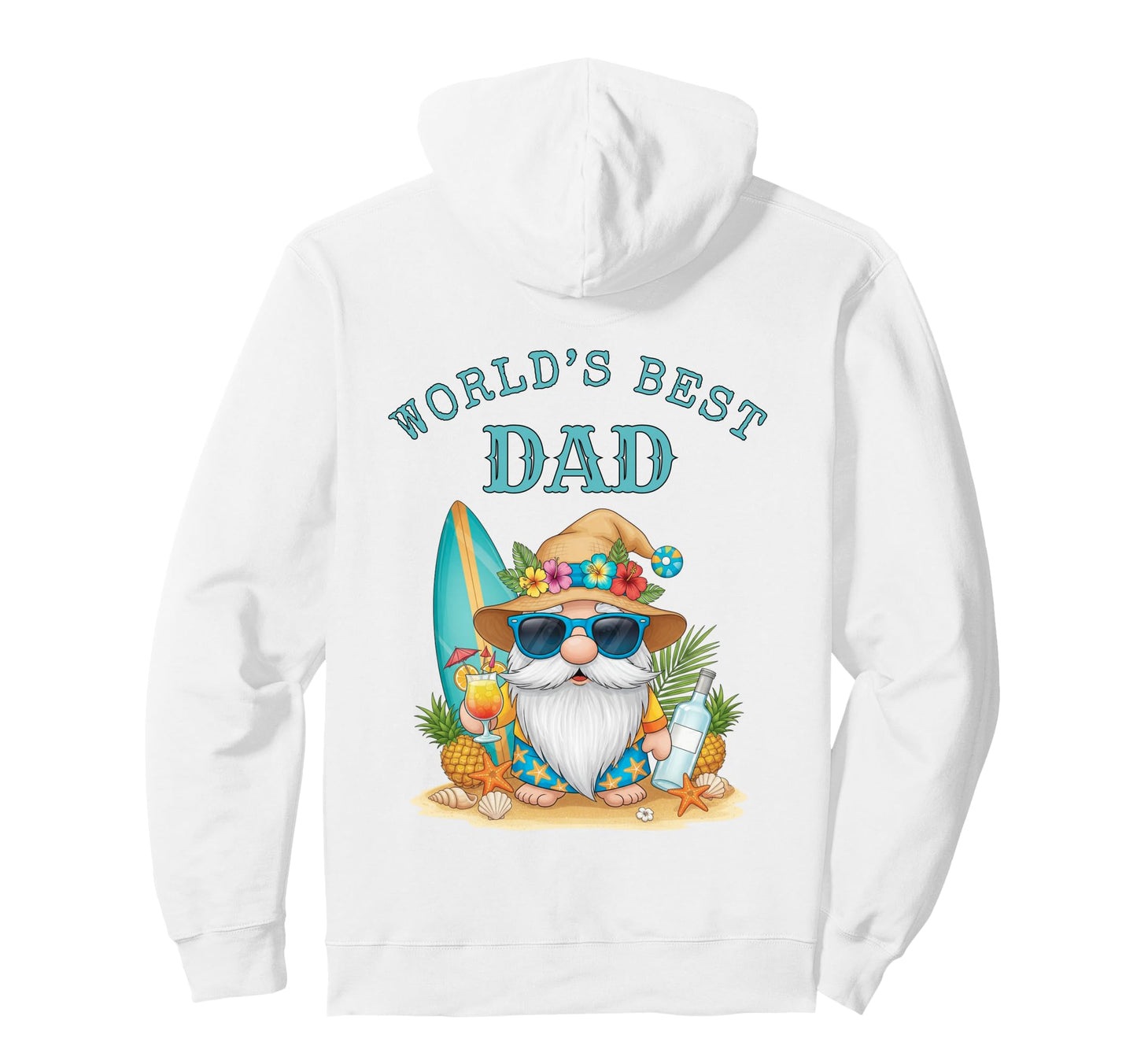 World's Best Dad Surfer Pullover Hoodie