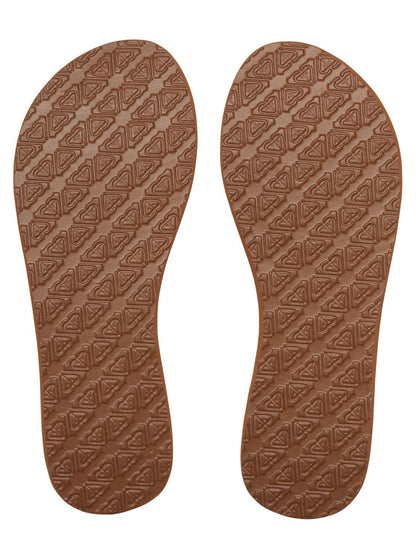 Roxy womens Cabo flip flop sandals, White, 8 US