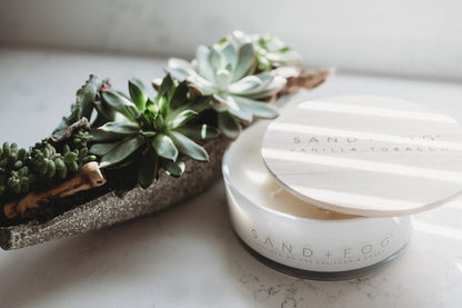 Sand + Fog Scented Candle - Ocean Mist - Additional Scents and Sizes – 100% Cotton Lead-Free Wick - Luxury Air Freshening Jar Candles - Perfect Home Décor for Your Cocktail Table – 34 oz