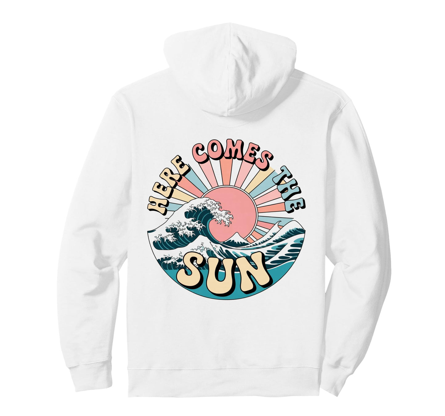 Summer Beach Wave Pullover Hoodie