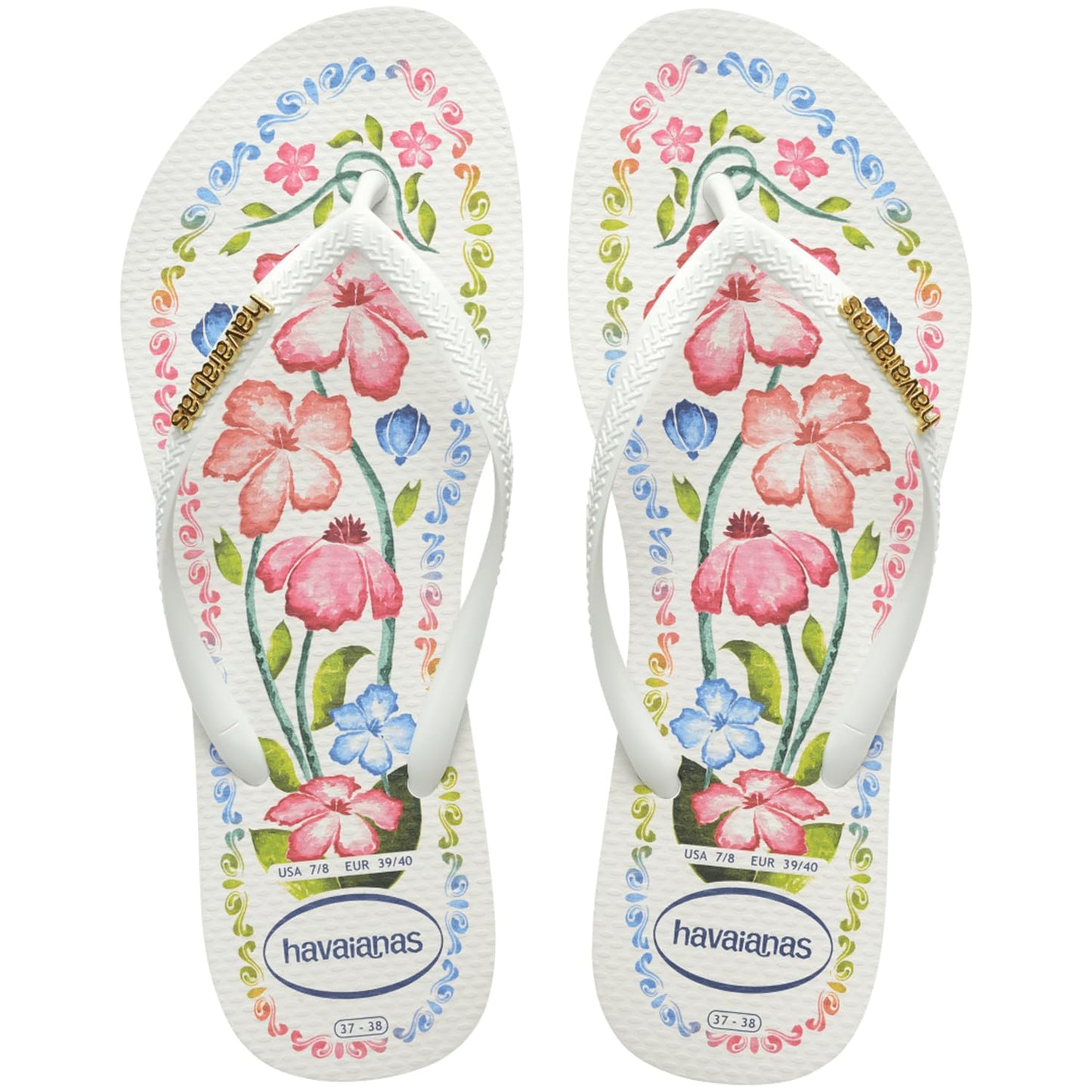 Havaianas Women's Slim Tropicalia Vibes Flip Flop - White, 11/12