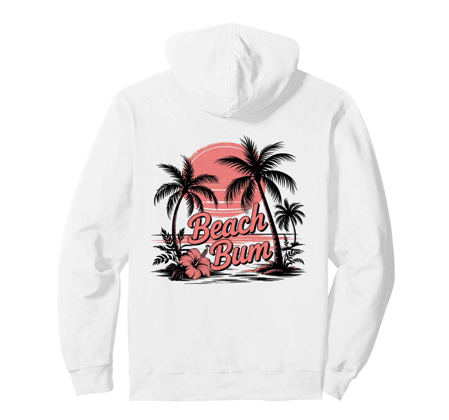 Beach Bum Tropical Sunset Pullover Hoodie